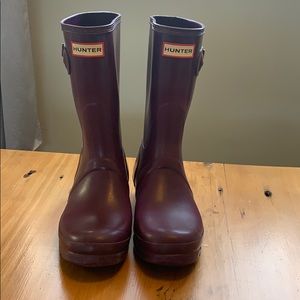 Purple short hunter boots